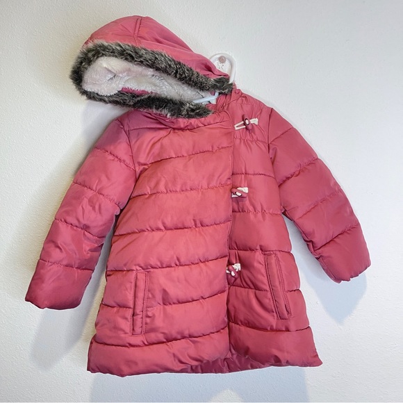 french obaibi pink warm puddle coat - Picture 1 of 3